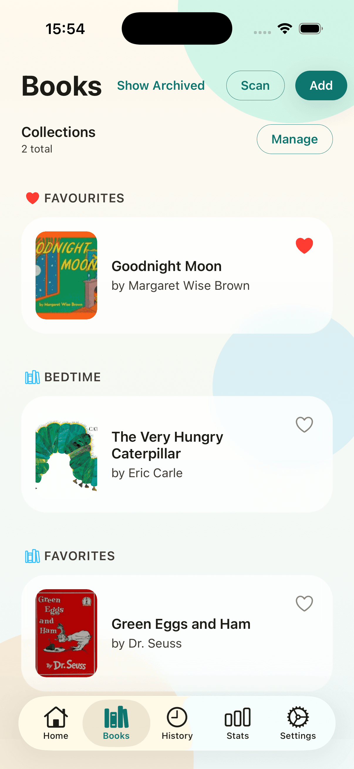 Books library screen