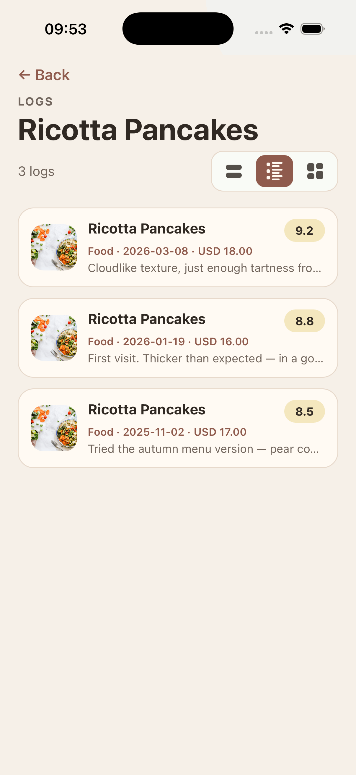 Provato add log screen
